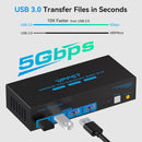NÖRDIC KVM switch 2 to 2 DisplayPort & HDMI, 8K60Hz/4K120Hz, 4x USB-A