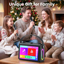 NÖRDIC Karaoke Machine, built-in 10.1" HD lyrics screen, supports WiFi, Bluetooth, HDMI, USB and MicroSD, with 2 wireless microphones for home party