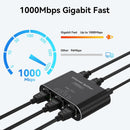 NÖRDIC LAN Splitter 1 to 4 1000 Mbps Gigabit Ethernet for computer, laptop, switch, hub, router, digital TV