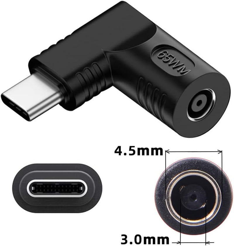 NÖRDIC Laptop Adapter USB-C to DC 4.5x3.0mm 65W