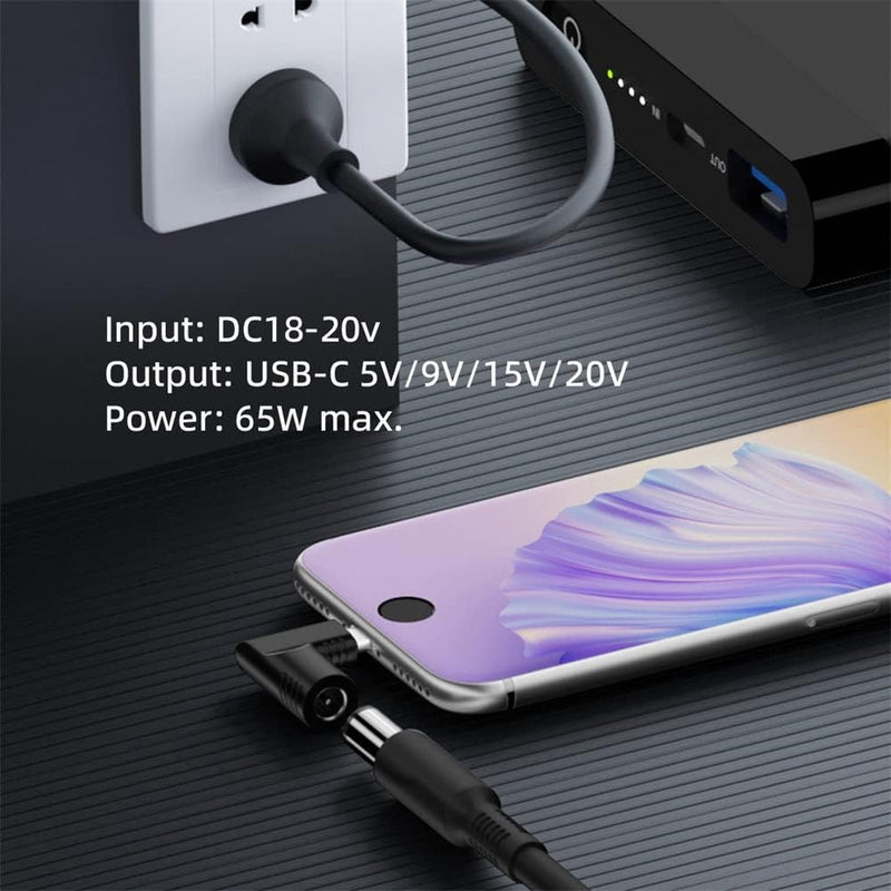 NÖRDIC Laptop Adapter USB-C to DC 4.5x3.0mm 65W