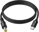 NÖRDIC Laptop Charging Cable USB-C to DC5.5x2.5mm 65W PD 1.5m