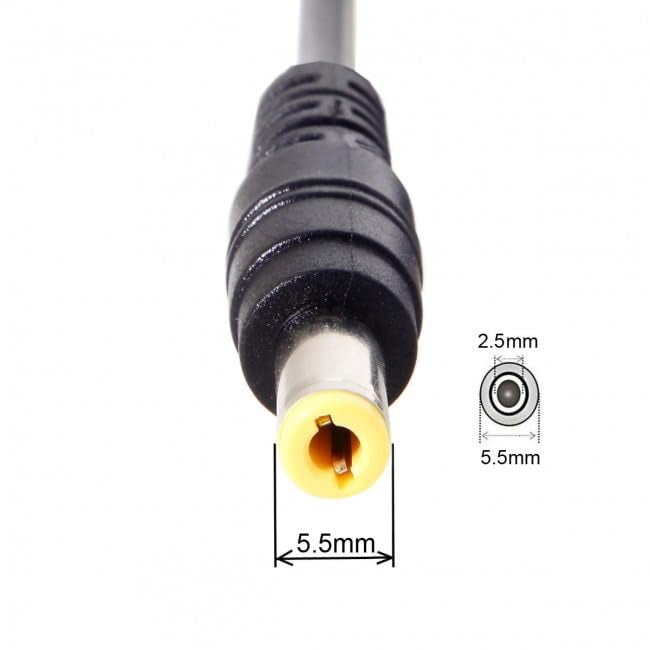 NÖRDIC Laptop Charging Cable USB-C to DC5.5x2.5mm 65W PD 1.5m