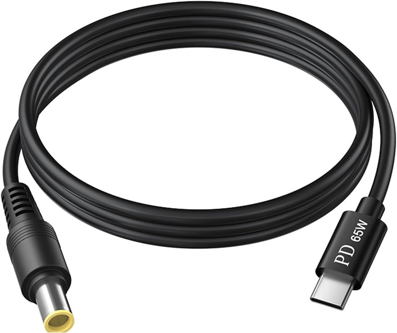 NÖRDIC Laptop Charging Cable USB-C to DC5.5x2.5mm 65W PD 1.5m