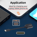 NÖRDIC Lenovo Square Yellow to USB-C Adapter 17cm 65W