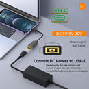 NÖRDIC Lenovo Square Yellow to USB-C Adapter 17cm 65W