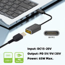 NÖRDIC Lenovo Square Yellow to USB-C Adapter 17cm 65W