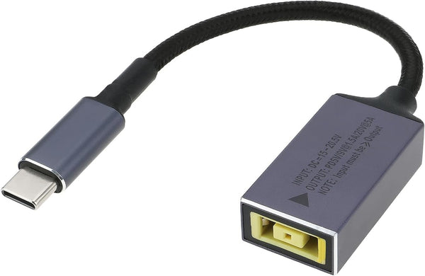 NÖRDIC Lenovo Square Yellow to USB-C Adapter 17 cm