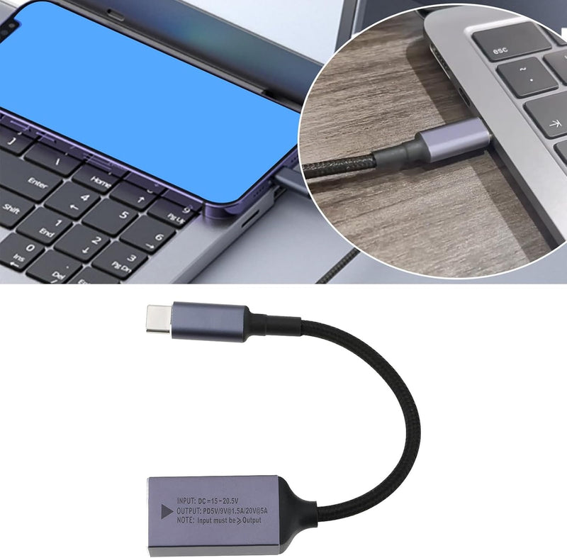 NÖRDIC Lenovo Square Yellow to USB-C Adapter 17 cm