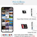 NÖRDIC Lightning Card Reader 2 Slot SD, MicroSD 1xUSB-A, 1xUSB-C Charging UHS-I