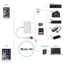 NÖRDIC Lightning Card Reader 2 Slot SD, MicroSD 1xUSB-A, 1xUSB-C Charging UHS-I