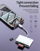 NÖRDIC Lightning Card Reader 2 Slot SD, MicroSD 3xUSB-A 1xLightning Charging UHS-I