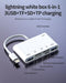 NÖRDIC Lightning Card Reader 2 Slot SD, MicroSD 3xUSB-A 1xLightning Charging UHS-I