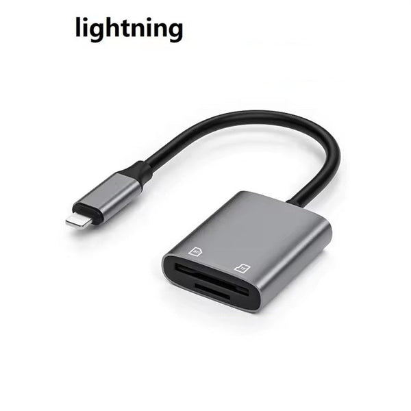 NÖRDIC Lightning Card Reader 2 Slot SD, MicroSD UHS-I