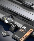 NÖRDIC Lightning Card Reader 4 Slot SD, MicroSD, MS, M2 1xUSB-A 3.0 1xLightning charging UHS-I