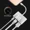 NÖRDIC Lightning adapter 1 to 3 ports 1x USB3.1 1x RJ45 10/100Mbps 1x Lightning for charging