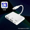 NÖRDIC Lightning adapter 1 to 3 ports 2xUSB A port and 1x Lightning port for charging