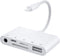 NÖRDIC Lightning adapter 1 till 5 portar 1xUSB A 3.1 port 1x Lightning 1x 3,5 Audio 1xSD- och 1xTF kortläsare