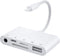 NÖRDIC Lightning adapter 1 to 5 ports 1xUSB A 3.1 Lightning port 1x 3.5 1x Audio 1xSD- and 1xTF card reader