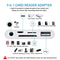NÖRDIC Lightning adapter 1 to 5 ports 1xUSB A 3.1 Lightning port 1x 3.5 1x Audio 1xSD- and 1xTF card reader
