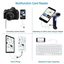 NÖRDIC Lightning adapter to 1xUSB A 1x3,5mm audio and 1x Lightning White 10cm cable