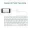 NÖRDIC Lightning adapter to 1xUSB A 1x3,5mm audio and 1x Lightning White 10cm cable