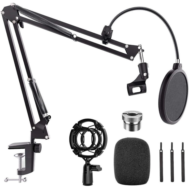 NÖRDIC Microphone Stand for table mounting is also suitable for the Blue Yeti and Blue Snowball 5/8 inch adapter boom