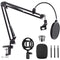 NÖRDIC Microphone stand for table mounting also fits Blue Yeti and Blue snowball 5/8 inch adapter Microphone arm