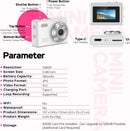 NÖRDIC mini digital camera with keychain, tiny pixel HD 1080p retro 0.96" screen