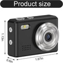 NÖRDIC mini digital camera with keychain, tiny pixel HD 1080p retro 0.96" screen