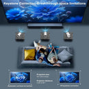 NÖRDIC Mini Portable Projector – 720p HD Support, Android 11, WiFi 6, BT 5.0, 180° Rotation, Home Theater Projector