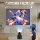 NÖRDIC Mini Portable Projector – 720p HD Support, Android 11, WiFi 6, BT 5.0, 180° Rotation, Home Theater Projector