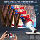 NÖRDIC Mini Portable Projector – 720p HD Support, Android 11, WiFi 6, BT 5.0, 180° Rotation, Home Theater Projector