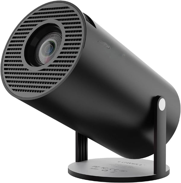 NÖRDIC Mini Portable Projector – 720p HD Support, Android 11, WiFi 6, BT 5.0, 180° Rotation, Home Theater Projector