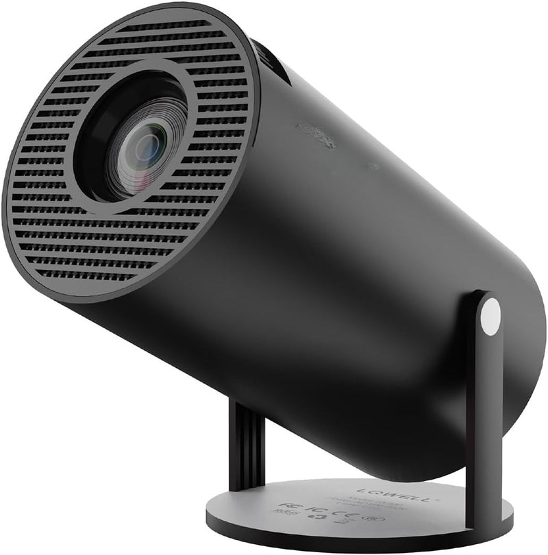 NÖRDIC Mini Portable Projector – 720p HD Support, Android 11, WiFi 6, BT 5.0, 180° Rotation, Home Theater Projector