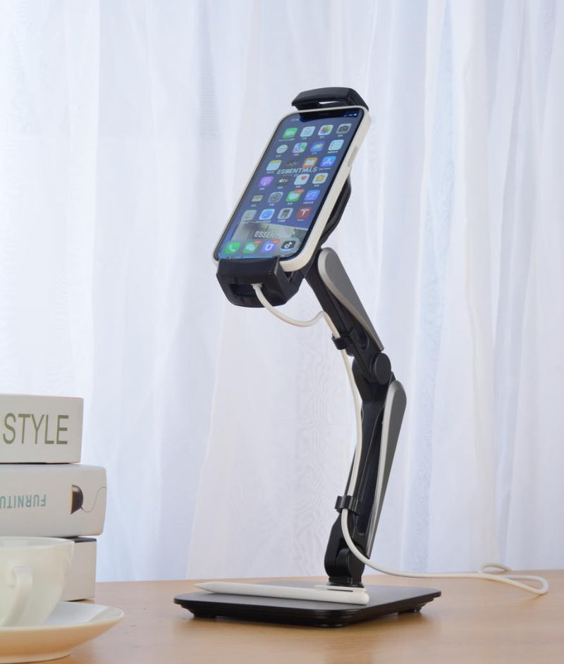 NÖRDIC Mobile and tablet holder tiltable and rotatable 360 degrees high quality heavy base