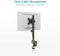 NÖRDIC Monitor arm table mount for 1 monitor 13-32 with adjustable height, rotatable and tiltable, steel, black, screen mount VESA 75 and 100