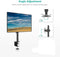 NÖRDIC Monitor arm table mount for 1 monitor 13-32 with adjustable height, rotatable and tiltable, steel, black, screen mount VESA 75 and 100