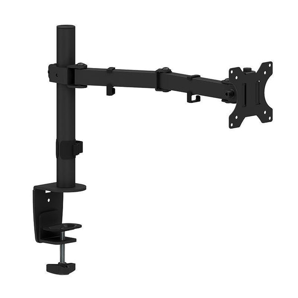 NÖRDIC Monitor arm table mount for 1 monitor with adjustable arm, rotatable and tiltable, steel, black, screen mount