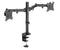 NÖRDIC Monitor arm table mount for dual screens 17 to 32 inches in steel, tiltable, rotatable and swivel, black