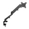 NÖRDIC Monitor arm table mount with gas spring for 1 monitor, 17"-27", aluminum and steel, black, screen mount