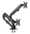 NÖRDIC Monitor arm table mount for dual monitors, 17"-27", aluminum and steel, black, screen mount