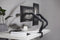 NÖRDIC Monitor arm table mount for dual monitors, 17"-27", aluminum and steel, black, screen mount