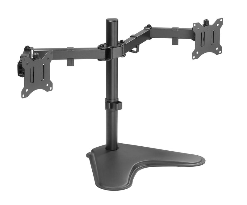 NÖRDIC Monitor arm table stand in steel for dual screens 17-32 inches, tiltable and swivel black screen mount