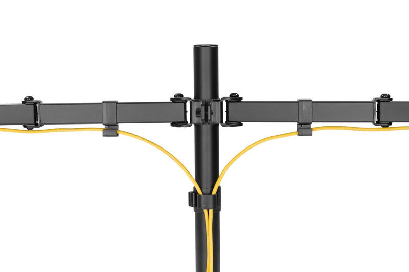 NÖRDIC Monitor arm table stand in steel for dual screens 17-32 inches, tiltable and swivel black screen mount