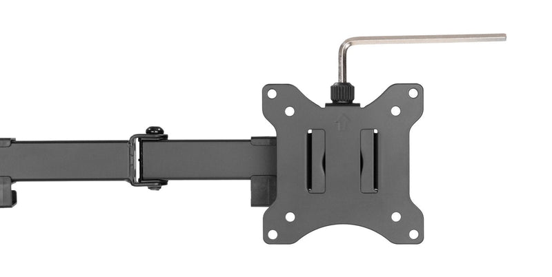 NÖRDIC Monitor arm table stand in steel for dual screens 17-32 inches, tiltable and swivel black screen mount