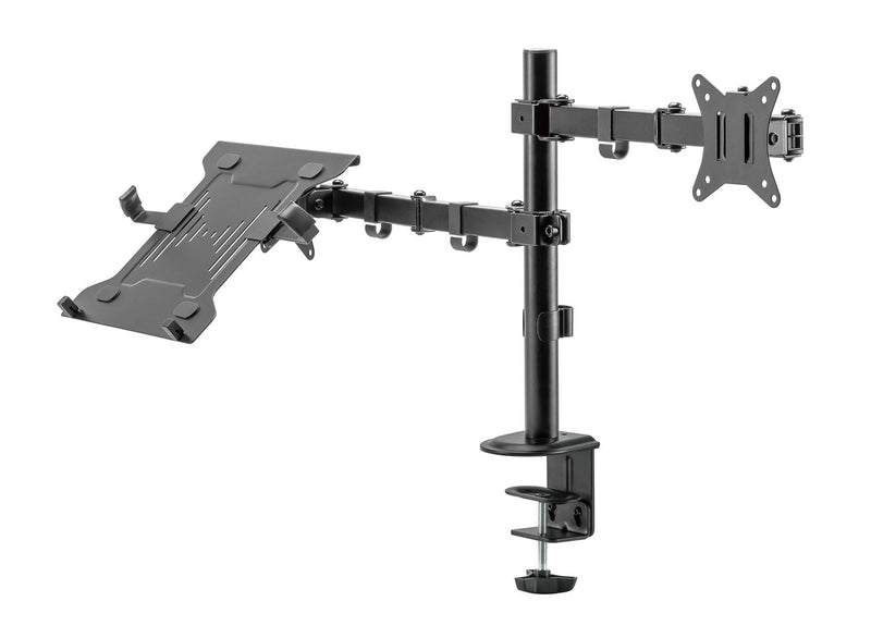 NÖRDIC Monitorarm och bärbar datorhållare monitor 13-27" 8kg bärbar 15,6" monitorfäste