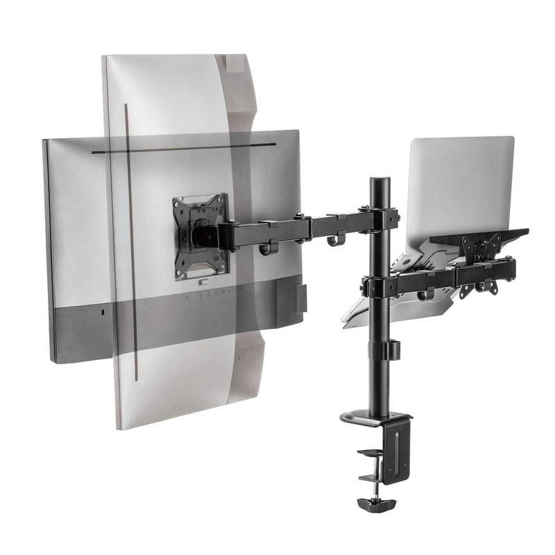 NÖRDIC Monitorarm och bärbar datorhållare monitor 13-27" 8kg bärbar 15,6" monitorfäste