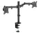 NÖRDIC Monitor arm table mount for dual monitors 17 to 32 inches in steel, tiltable, rotatable and swivel, black