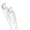 NÖRDIC Non MFI Lightning to USB C cable for iPhone, iPad and iPod white 1m